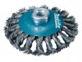 Щетка д/шлиф.маш. конусная PREMIUM 100 мм MAKITA (для УШМ, конусная d100 мм, толщ. проволоки 0,3 мм, M14x2)