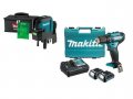 Нивелир лазерный MAKITA SK 106 GDZ в сумке + АКЦИЯ(дрель-шуруповерт) (проекция: крест, до 35 м, +/- 0.30 мм/м, резьба 1/4
