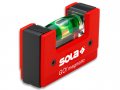 Уровень 68 мм 1 глазок пластм. GO! magnetik (SOLA) Магнитный (Карманный магнитный уровень без держателя на пояс. Подсветка глазка.)